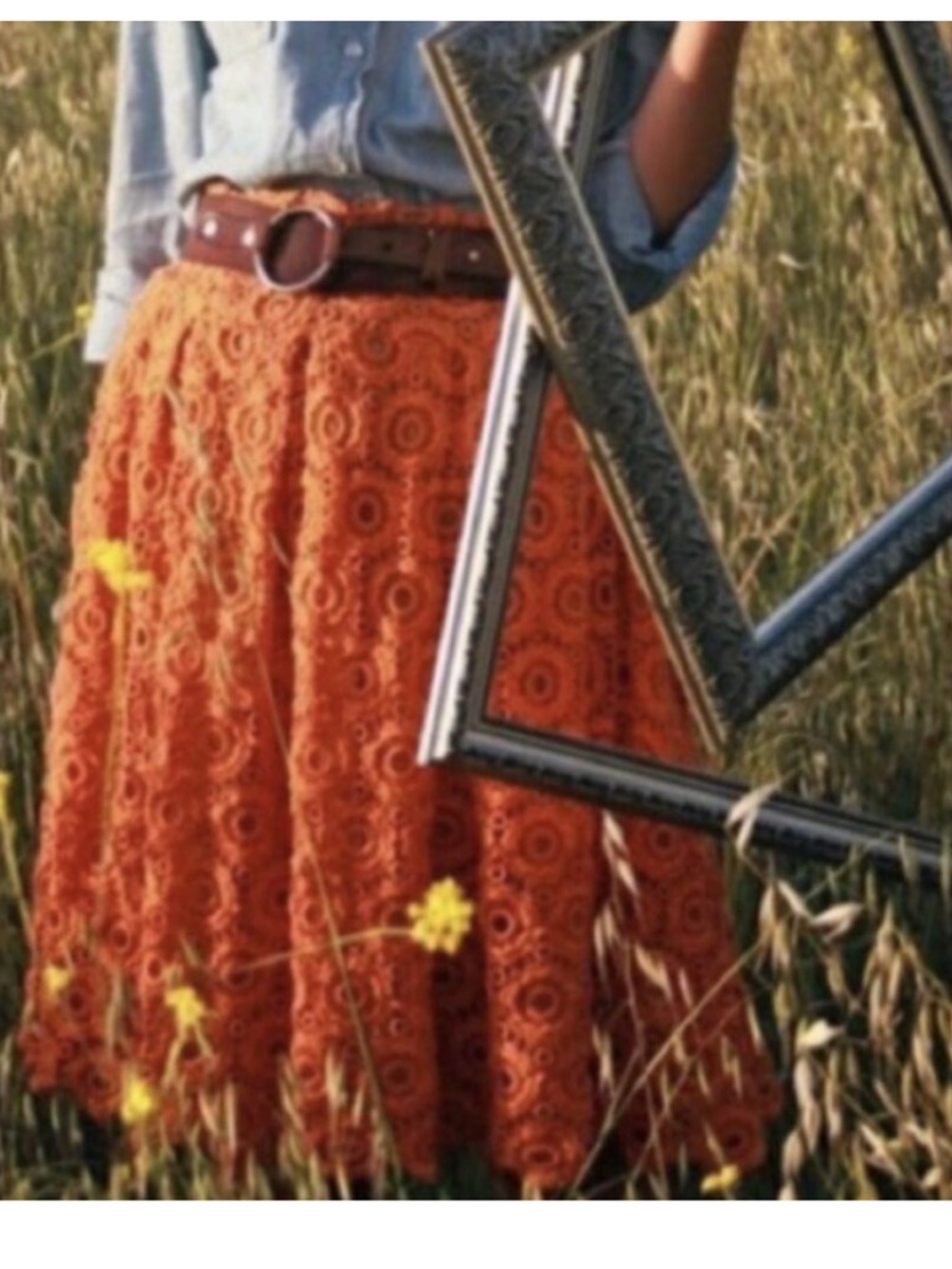 Anthropologie Moulinette Souers Eyelet skirt women’s skirt size 6